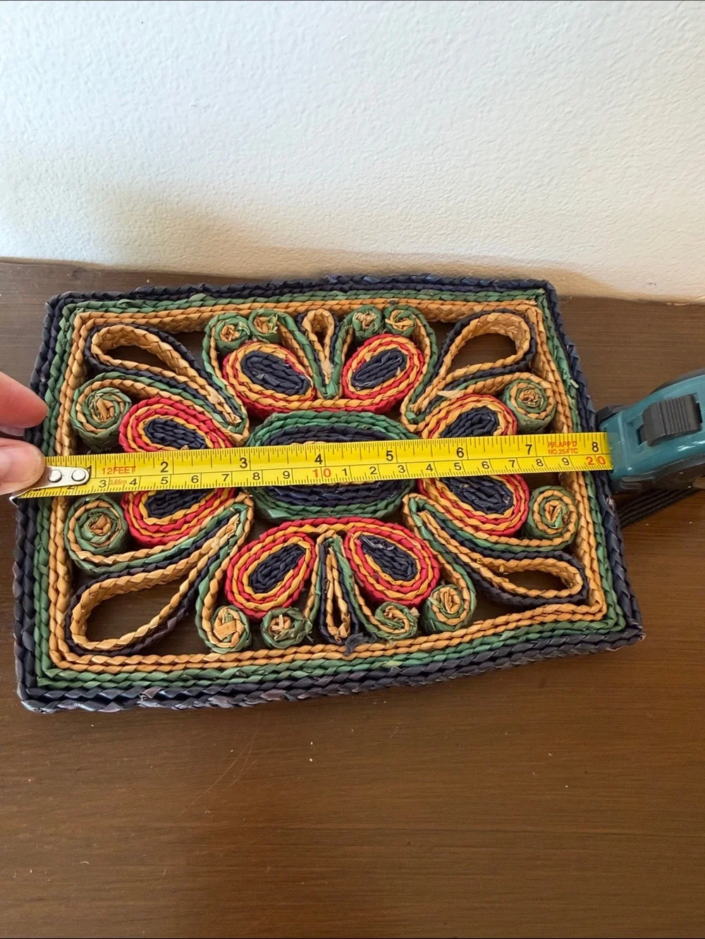 Handwoven Trivet Multicolor- Floral Motif